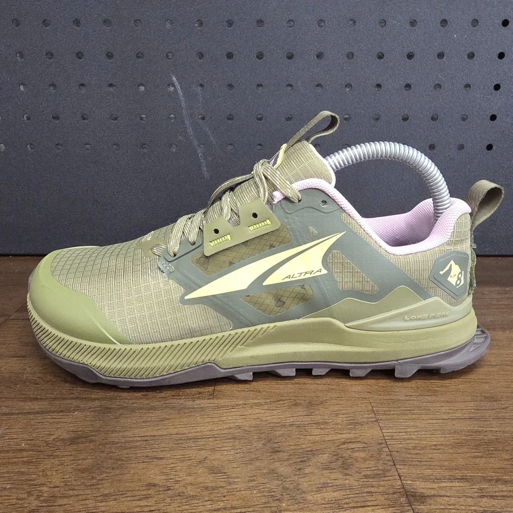 Altra Lone Peak 8 Trail Running Shoes Womens 7 Green Pink ALOA85ND315